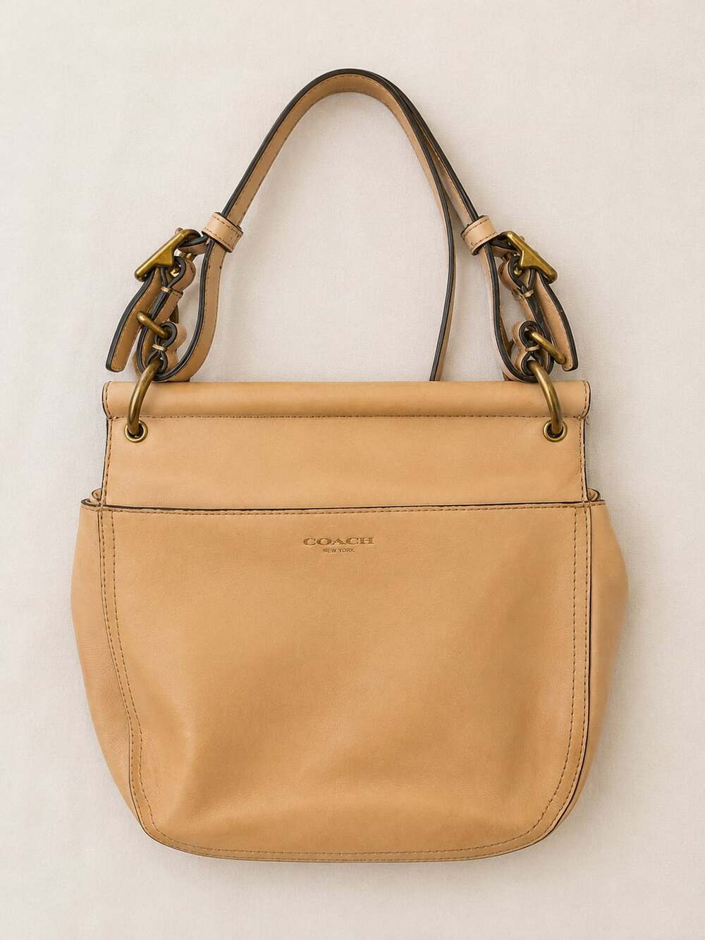Coach Legacy Willis 70th Anniversary Tan Leather Top Handle Bag with Shoulder St - Picture 8 of 12